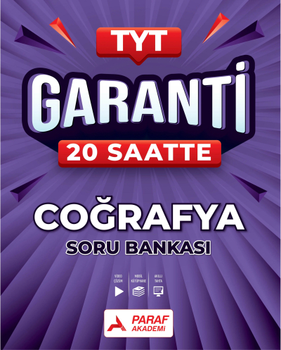 TYT Garanti 20 Saatte Coğrafya Soru Bankası Paraf Akademi Vivo Fotokopi Merkezi
