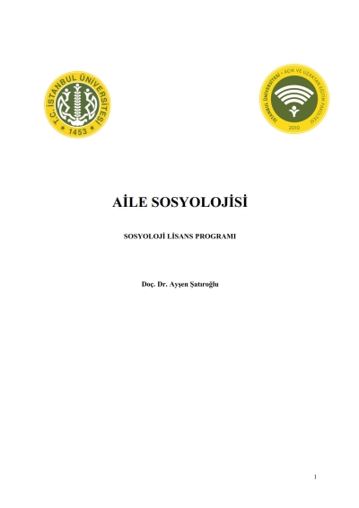 Aile Sosyolojisi Vivo Fotokopi Merkezi