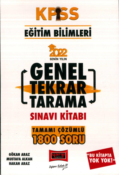 EĞİTİM BİLİMLERİ GENEL TEKRAR TARAMA TÜM DERSLER ÇÖZÜMLÜ 1800 SORU Vivo Fotokopi Merkezi