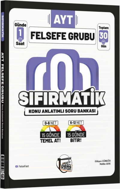 AYT Felsefe Sıfırmatik Konu Anlatımlı Soru Bankası Ders Platosu Vivo Fotokopi Merkezi