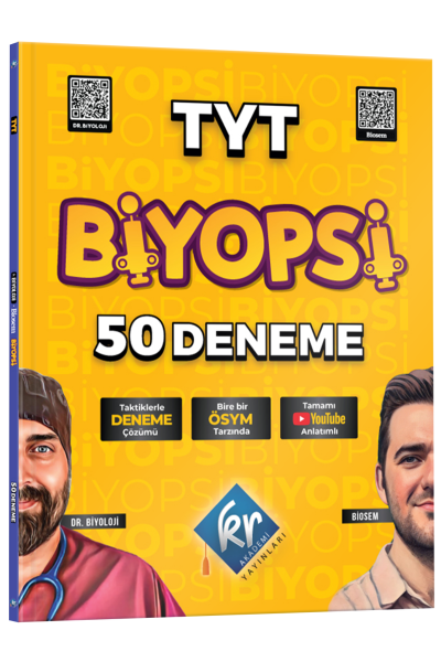 TYT Biyopsi 50 Biyoloji Denemesi KR Akademi Yayınları Vivo Fotokopi Merkezi