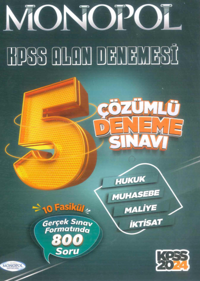 2024 KPSS A Grubu Tamamı Çözümlü Fasikül 5 Deneme Sınavı Monopol Yayınları Vivo Fotokopi Merkezi