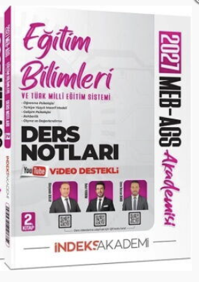 MEB-AGS Akademisi Eğitim Bilimleri ve Türk Milli Eğitim Sistemi Video Ders Notları 2. Kitap İndeks Akademi Yayıncılık Vivo Fotokopi Merkezi