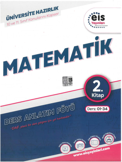 EİS Daf Matematik 2. Kitap Ders:01-34 10-11. Sınıf Konularını Kapsar Vivo Fotokopi Merkezi