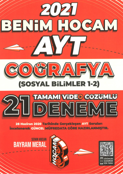 AYT Coğrafya Tamamı Video Çözümlü 21 Deneme Sınavı