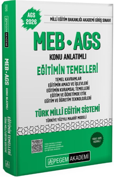 2026 MEB-AGS Eğitimin Temelleri ve Türk Milli Eğitim Sistemi Konu Anlatımlı Pegem Akademi Yayınları Vivo Fotokopi Merkezi