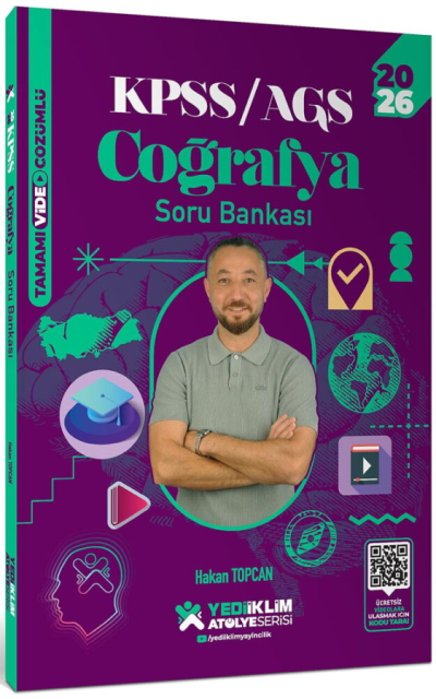 2026 KPSS Coğrafya Atölye Soru Bankası Çözümlü - Hakan Topcan Yediiklim Yayınları Vivo Fotokopi Merkezi