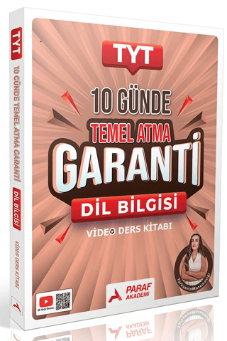 YKS TYT Dil Bilgisi Türkçenin Matematiği 10 Günde Temel Atma Garanti Video Ders Kitabı - Gamze Özdin Paraf Akademi Yayınları Vivo Fotokopi Merkezi