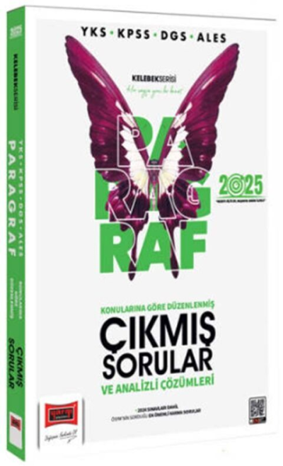 2025 YKS KPSS DGS ALES Kelebek Serisi Tamamı Çözümlü Paragraf Konularına Göre Düzenlenmiş Çıkmış Sorular Yediiklim Yayınları Vivo Fotokopi Merkezi