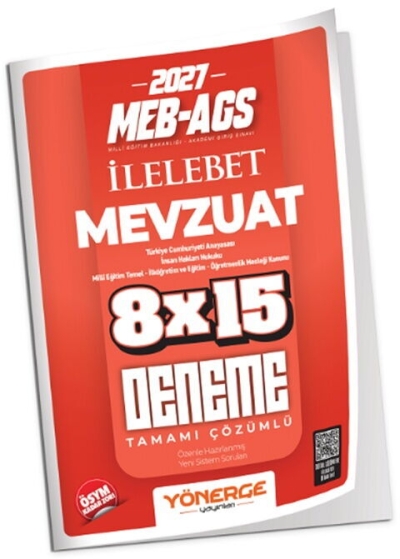 MEB-AGS Mevzuat Bilgisi İLELEBET 8x15 Deneme Çözümlü Yönerge Yayınları Vivo Fotokopi Merkezi