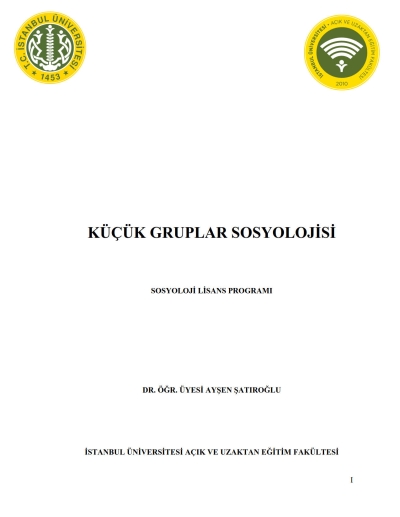 Küçük Gruplar Sosyolojisi Vivo Fotokopi Merkezi