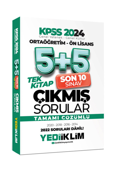 Ortaöğretim - Ön Lisans Tamamı Çözümlü 5+5 Çıkmış Sorular Tek Kitap (2014-2022) Vivo Fotokopi Merkezi