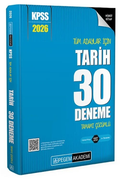 2026 KPSS Tüm Adaylar İçin Tarih 30 Deneme Tamamı Çözümlü Pegem Yayınları Vivo Fotokopi Merkezi