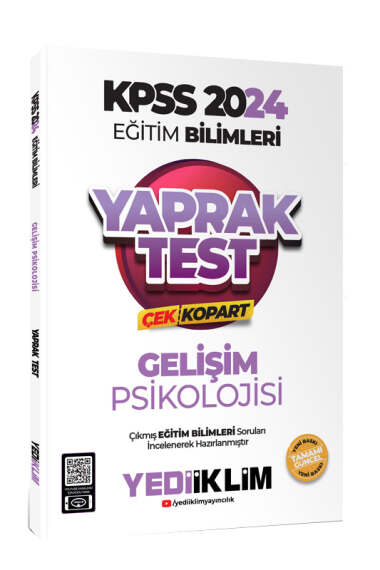 2024 KPSS Eğitim Bilimleri Gelişim Psikolojisi Çek Kopart Yaprak Test Vivo Fotokopi Merkezi