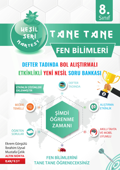 8. Sınıf Fen Bilimleri Tane Tane Soru Bankası Nartest Yayınları Vivo Fotokopi Merkezi