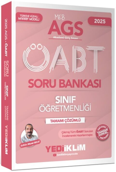 2025 MEB AGS ÖABT Sınıf Öğretmenliği Tamamı Çözümlü Soru Bankası Yediiklim Yayınları Vivo Fotokopi Merkezi