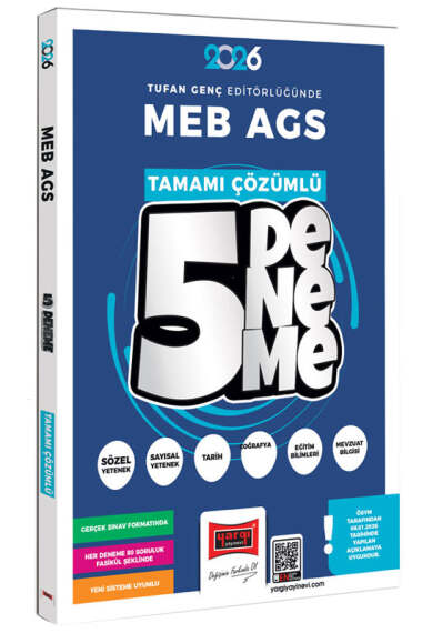 2026 MEB AGS Tüm Dersler Tamamı Çözümlü 5 Deneme Sınavı Yargı Yayınları