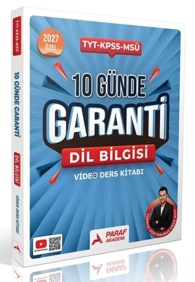 2027 TYT Dil Bilgisi Türkçe Doktorunuz 10 Günde Garanti Video Ders Kitabı Paraf Akademi Vivo Fotokopi Merkezi