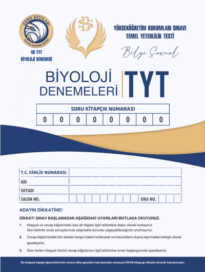 TYT BİYOLOJİ DENEMELERİ 40*6