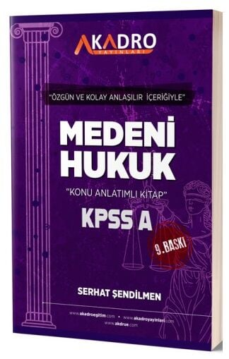 A Kadro Yayınları KPSS A Grubu Medeni Hukuk Konu Anlatımlı Vivo Fotokopi Merkezi