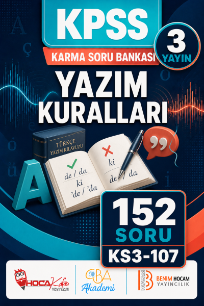 Yazım Kuralları 3 Yayın 152 Soru (Benim Hocam - CBA - Hoca Kafası Yayınları)