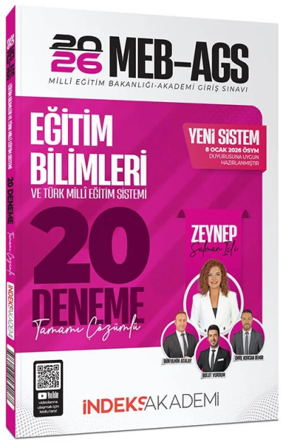 2026 MEB-AGS Eğitim Bilimleri ve Türk Milli Eğitim Sistemi 20 Deneme Çözümlü İndeks Akademi Yayıncılık Vivo Fotokopi Merkezi
