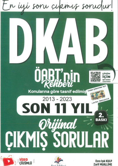 DKAB ÖABT'NİN REHBERİ 2013-2023 ORJİNAL ÇIKMIŞ SORULAR Vivo Fotokopi Merkezi