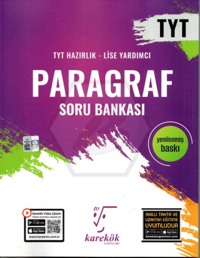 TYT Paragraf Soru Bankası Karekök Yayınları